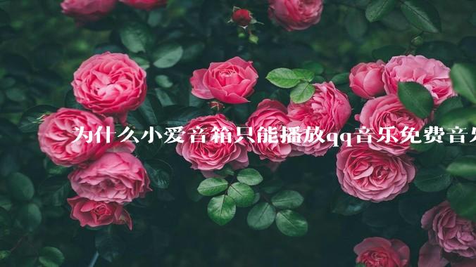 为什么小爱音箱只能播放qq音乐免费音乐?